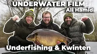 CARPFISHING in SNOW - Underwater film! with Ali Hamidi