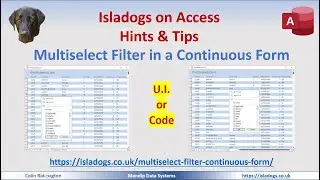 Multiselect Filter in a Continuous Form