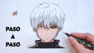 Cómo Dibujar a Kaneki Ken de Tokyo Ghoul Paso a Paso | How to draw Kaneki