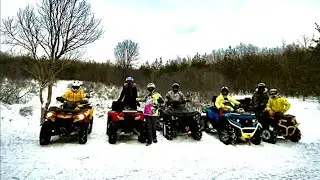 Выезд на лед на 5 квадрах. С нами новый ODES 1000, BRP 650, STELS GUEPARD 800, HONDA, PM800