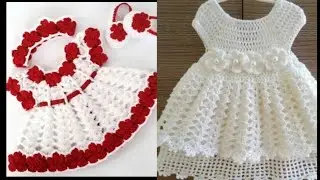 Most beautiful handmade crochet baby frock designs collection | فساتين اطفال كروشيه