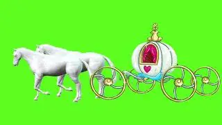 cinderella magic carriage coach char green screen