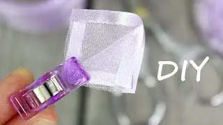 Смотрите какой интересный способ 🌸 Ribbon flower