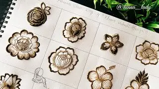 Beautiful Flower Mehndi Design || Learn to make Different types Flower with 