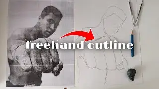 drawing outline from print ✏