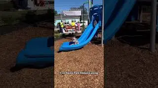 Five Points Park ribbon cutting ceremony ✂️🎉 Open air park with seating and playground for kids