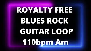 Free blues rock guitar sample Am 110bpm