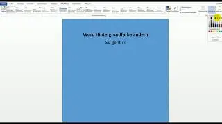 Word Hintergrundfarbe ändern