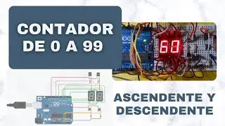 ✅ Contador de 0 a 99 con Arduino y displays de 7 segmentos.