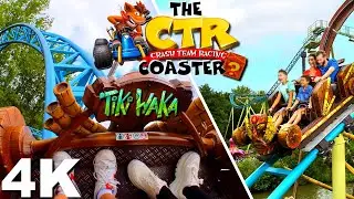CRASH TEAM RACING COASTER ? Tiki-Waka [On-Ride 4K POV] - Walibi Belgium