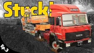 WE'RE STUCK! Chellington Valley - Farming Simulator 19 -  Ep.3 (with Wheel Cam)