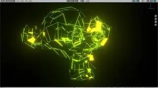 Animated Holographic Mesh Effect using Blender
