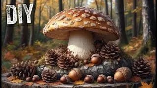 🍁ОСЕННИЕ ПОДЕЛКИ. Поделки из природного материала. Осенняя композиция. Мастер класс. Осенний декор.