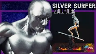 Sculpting SILVER SURFER using AVES APOXIE SCULPT and POLYMER CLAY | Mixed Media Sculpting | Marvel