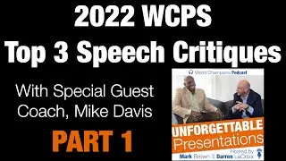 PART 1 (of 2) - Mas & Alexandre Critiques 2022 World Championship of Public Speaking