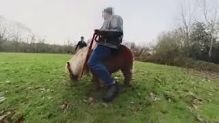 2 Random Guys Sit and Double Ride Small Pony