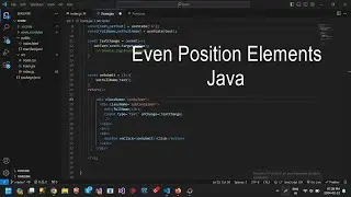 Program to print the elements of an array present on even position in Java using Visual Studio Code