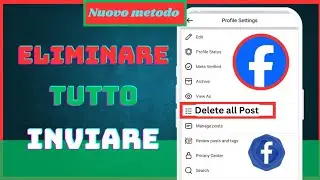 Come eliminare TUTTI i POST su Facebook 2024 (Android e iOS ) tutti i post di Facebook in un clic