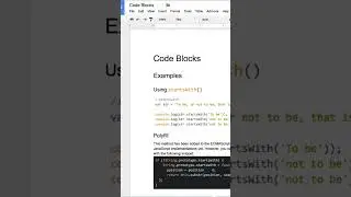 New Google Docs Code Formatting Update