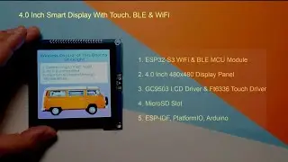 Introduction of 4 Inch 480*480 ESP32 S3 Smart Display #esp32display #smartdisplay #lvgl #arduino