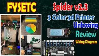 FYSETC Spider v2.3  3d Printer Multi Extruder Review Wiring Configuration Urdu Hindi @chipautomation