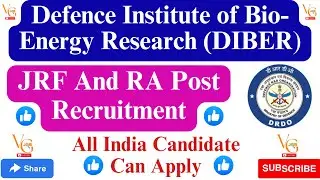 DRDO DIBER JRF 2024 || DRDO RECRUITMENT 2024 || DRDO DIBER 2024 || DRDO JRF VACANCY ||