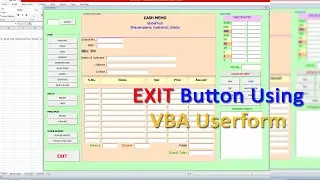 How to Exit button or Close Button Work on the VBA Userform  Full tutorial excel accounting