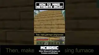 Minecraft: How to Make Netherite Ingot #shorts #minecraft #minecraftshorts