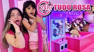 24 HORAS COMENDO, USANDO E FAZENDO TUDO NA COR ROSA * Outubro rosa | Kathy Castricini