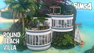 ROUND BEACH VILLA (NO CC) | The Sims 4 | Speed Build | Palakoslip