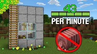 Easy Infinite XP Farm in Minecraft Bedrock 1.21! (No Armadillo)