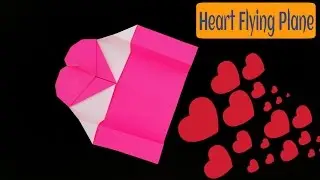 Heart 💖 Flying Rocket Plane (Valentine's  Day)- Flies a very long distance- Action Origami Tutorial