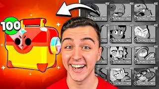 I'M OPENING 100 OMEGA BOXES ON MY ACCOUNT WITHOUT SKINS 😱❌ Brawl Stars