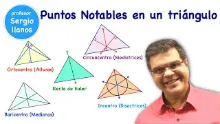 Ortocentro, Baricentro, Circuncentro, Incentro y Recta de Euler.