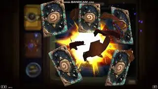 открытие паков в Hearthstone + золотой пак