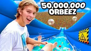 We Built the Worlds 1st ORBEEZ Waterpark!! *MEGA WATERSLIDE RAMP*
