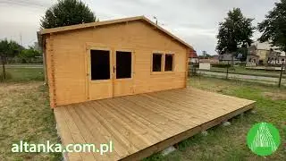 Montagem da casa/abrigo de jardim 6x5m -  WWW.IOT-POOL.COM