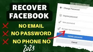 How To Recover Facebook Password Without Email And Phone Number | How To Recover Facebook Account