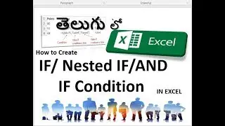 తెలుగు లో:Excel In Telugu - IF Condition/ Nested IF Condition/AND IF