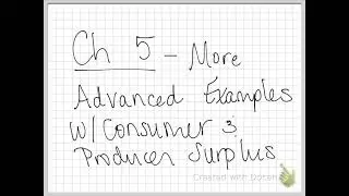 Advanced Examples of Consumer & Producer Surplus