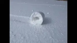 Rolling snow from last night storm in NW Ontario