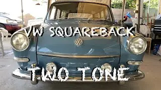 Two Tone VW Squareback Lowered On Air Ride Suspension!