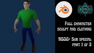 Blender Sculpting Tutorial; Full Character, With commentary #blender #blender3d #unrealengine5