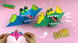 How to Make Origami Fidget Toy Monster ~ Origami Paper Easy Toy
