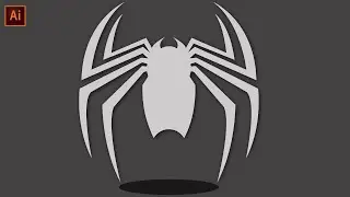 MAKE SPIDER MAN LOGO VECTOR ART IN ILUSTRATOR.