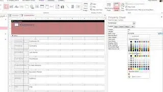 Format your header in Access