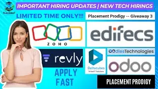 Biggest New Hirings | OFF Campus Drive | Zoho, Odoo, edifecs | 2024, 2023, 2022, 2021 Batch | Jobs