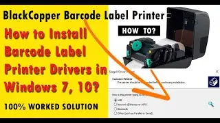 How to Install Black Copper Barcode Label Printer | How to install barcode label printer drivers