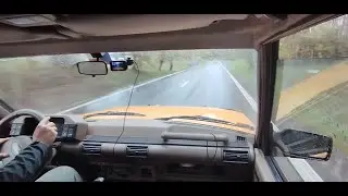 Land Rover Discovery 200tdi - rainy onboard ride 