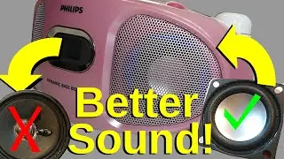 Hacking a cheap CD Radio Boom Box to get better Sound